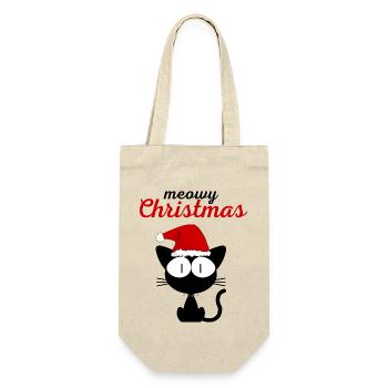 Meowy Christmas the perfect Christmas gift - Gift Bag for Bottles - nature - Front