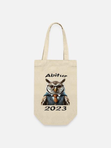 Abitur 2023 Eule - Geschenkbeutel für Flaschen - Natur