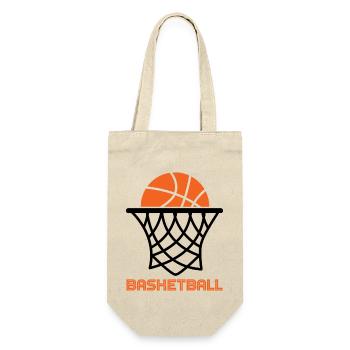 Basketball Basketballer - Geschenkbeutel für Flaschen - Natur - Vorne