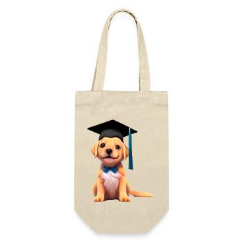 Études: Chiens, Bachelor, Labrador, Certificat de fin d’études - Sac à bouteille - nature - Devant