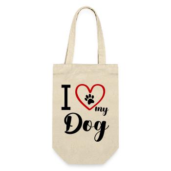 i love my dog - Gift Bag for Bottles - nature - Front