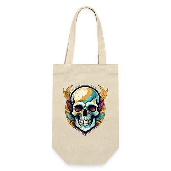 crâne artistique, squelette, morbide - Sac à bouteille - nature - Devant
