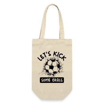 lustige Sprüche Fußball Ball Explosion Kick Symbol - Geschenkbeutel für Flaschen - Natur - Vorne