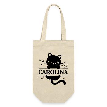 t-shirt Carolina t-shirt cat Katze cat chat - Gift Bag for Bottles - nature - Front