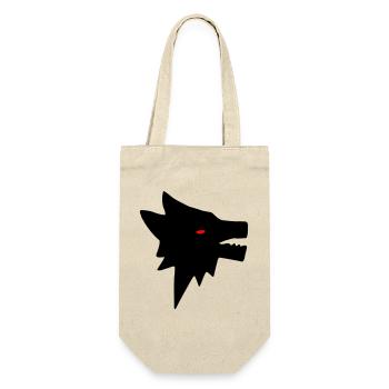 Wolf - Geschenkbeutel für Flaschen - Natur - Vorne