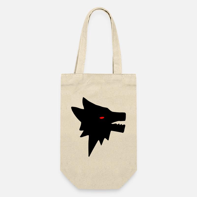 Wolf - Geschenkbeutel für Flaschen - Natur