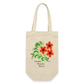 Thank you Thanks Merci - Gift Bag for Bottles - nature - Front