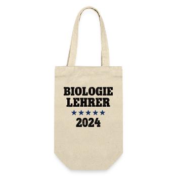 Biologielehrer 2024 Beruf Studium Lehramt Biologie - Geschenkbeutel für Flaschen - Natur - Vorne