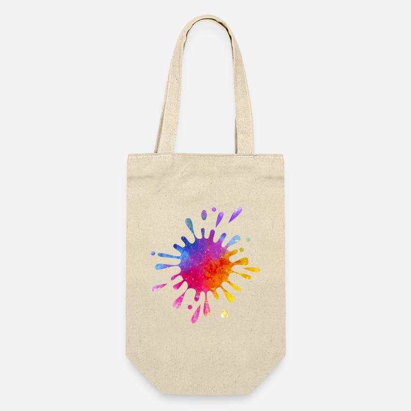 Éclaboussure de couleur colorée - Aquarelle dégradée - Sac à bouteille - nature