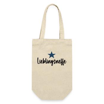 Lieblingsneffe Lieblings Neffen Bester Neffe - Geschenkbeutel für Flaschen - Natur - Vorne