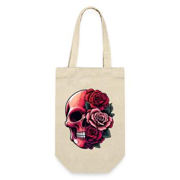 Skull and Bouquet - Gift Bag for Bottles - nature - Front