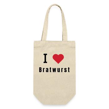 I love Bratwurst - Gift Bag for Bottles - nature - Front