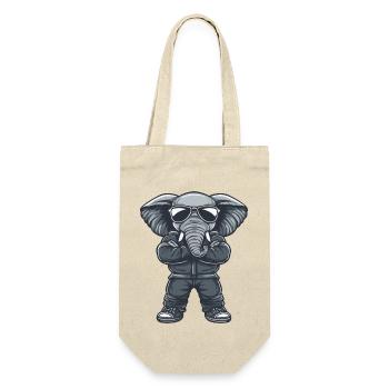 Elephant Comic Sunglasses - Gift Bag for Bottles - nature - Front