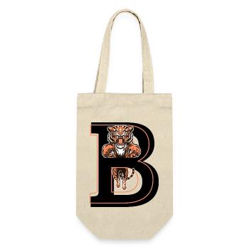 Buchstabe b Tiger - Geschenkidee - Geschenkbeutel für Flaschen - Natur - Vorne