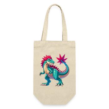 Dinosaurier - Geschenkbeutel für Flaschen - Natur - Vorne