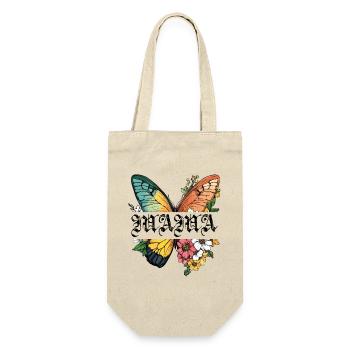 Maman papillon fleurs Meilleure maman Fête des mères - Sac à bouteille - nature - Devant