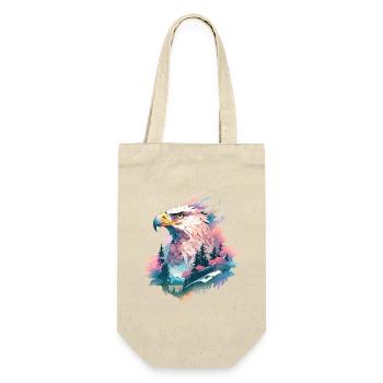 Eagle Head Nature Wilderness Forest Trees Mountains - Gift Bag for Bottles - nature - Front