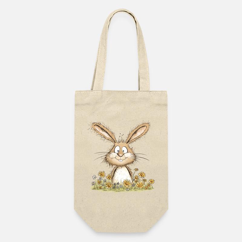 Droll Bunny I Easter Bunny Bunny - Gift Bag for Bottles - nature
