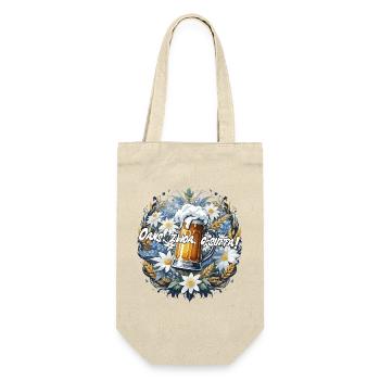 Bavarian Beer Festival Oans, two, g'suffa! - Gift Bag for Bottles - nature - Front
