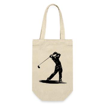 Golfer Swing Silhouette - Gift Bag for Bottles - nature - Front