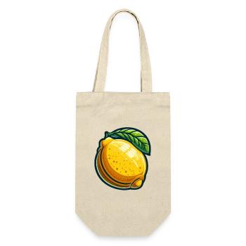 Citron Cartoon Éclat Jaune - Sac à bouteille - nature - Devant