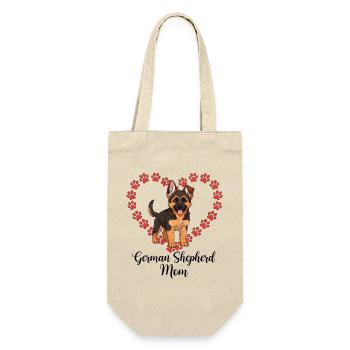 German Shepherd Mama Heart - Gift Bag for Bottles - nature - Front