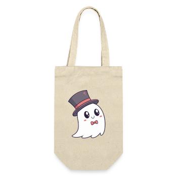 Fantôme chic chapeau et nœud papillon - Sac à bouteille - nature - Devant