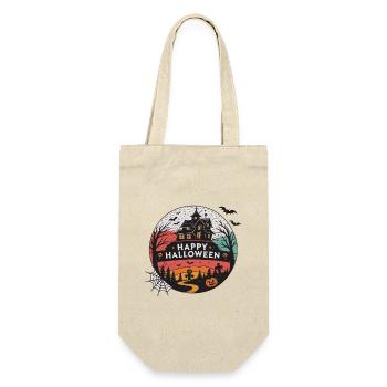 Halloween Round Haunted House - Gift Bag for Bottles - nature - Front