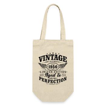 1956_Jahrgang_geboren_Geburtstag_ gift - Gift Bag for Bottles - nature - Front