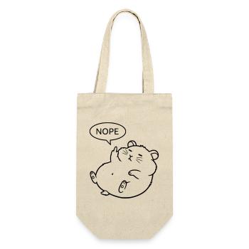 Nope Hamster | Funny Middle Finger Statement - Gift Bag for Bottles - nature - Front