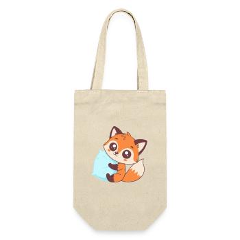 Cozy Fox with Blue Pillow - Gift Bag for Bottles - nature - Front