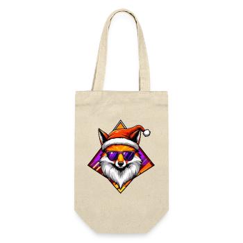 Fuchs Santa Swag - Geschenkbeutel für Flaschen - Natur - Vorne