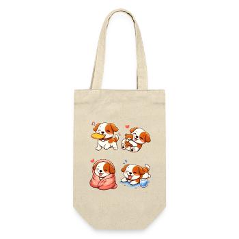 Adorable and Tender Cartoon Puppies - Gift Bag for Bottles - nature - Front