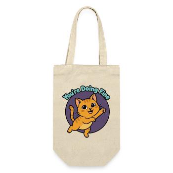 Cat Encourager: You're Doing Fine - Gift Bag for Bottles - nature - Front