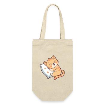 Chaton Doux sur Oreiller Étoilé - Sac à bouteille - nature - Devant