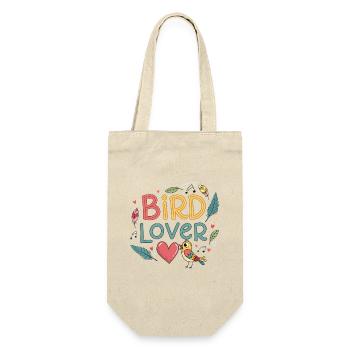 Bird Lover Feather and Heart - Gift Bag for Bottles - nature - Front