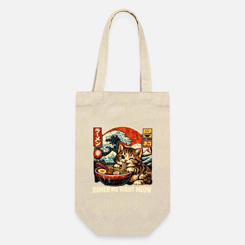 Ramen Cat Kanagawa - Sac à bouteille - nature