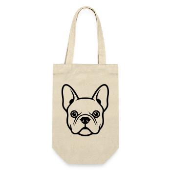 Tête de Frenchie Bulldog Français - Sac à bouteille - nature - Devant