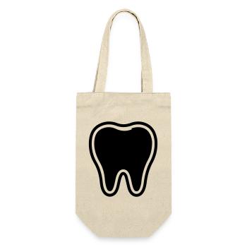 Tooth Symbol - Gift Bag for Bottles - nature - Front