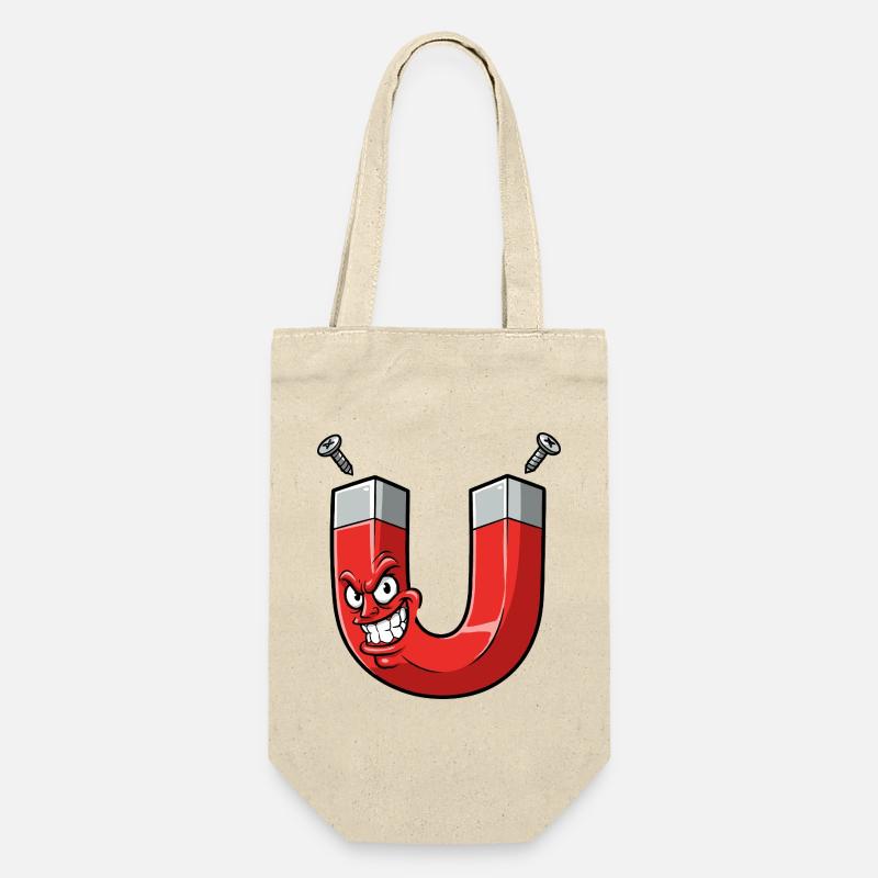Angry Magnet Cartoon with Screws - Gift Bag for Bottles - nature