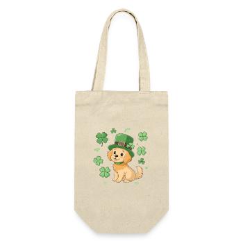 Labrador Leprechaun and Green Clover Dog - Gift Bag for Bottles - nature - Front