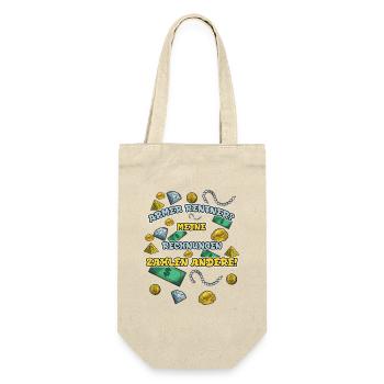 Armer Rentner? Meine Rechnungen zahlen andere! - Geschenkbeutel für Flaschen - Natur - Vorne