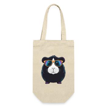 Meerschweinchen-Coole Gläser - Geschenkbeutel für Flaschen - Natur - Vorne