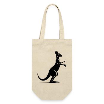 Känguru - Geschenkbeutel für Flaschen - Natur - Vorne