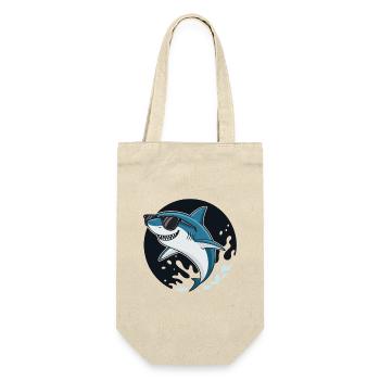 Requin surfeur avec lunettes noires - Sac à bouteille - nature - Devant