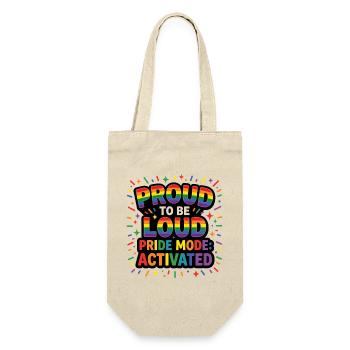 Pride Month LGBT – Stolz darauf, laut zu sein - Geschenkbeutel für Flaschen - Natur - Vorne