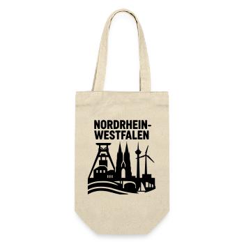 Nordrhein Westfalen NRW Wahrzeichen Silhouette  - Geschenkbeutel für Flaschen - Natur - Vorne