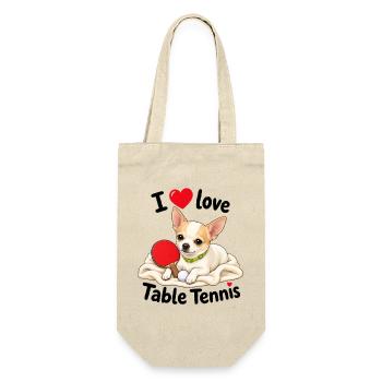Cute Chihuahua Playing Table Tennis - Gift Bag for Bottles - nature - Front