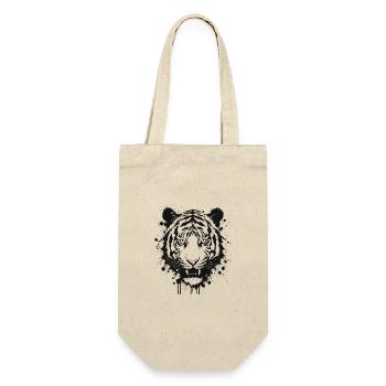 Tigre encre splatter noir - Sac à bouteille - nature - Devant