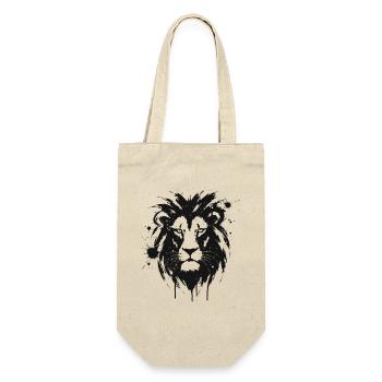 Lion Noir Éclaboussures Peinture - Sac à bouteille - nature - Devant